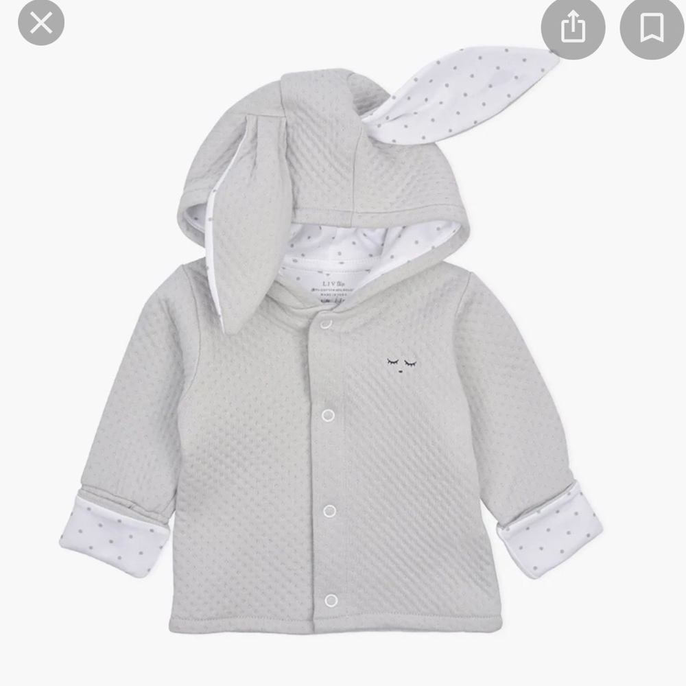 EUC Livly Bunny Cardigan Easter Outfit with Hat w Guess How Much I Love You Book